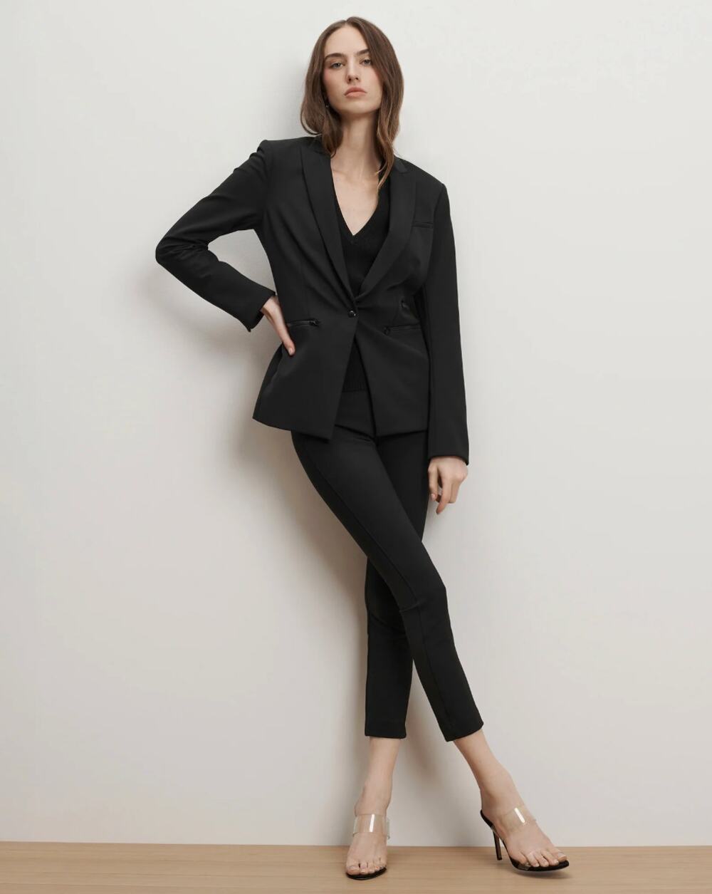 Veronica Beard | Core Black Scuba Cropped Cigarette Pants 8